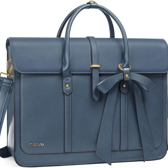 Laptop Bag for Women, inch PU Leather Laptop Shoulder Bags